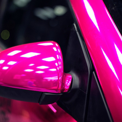 120µM Serbest Kaydırılabilir Pembe Krom Araba Sarma Filmi Tuz Püskürtme Direnci