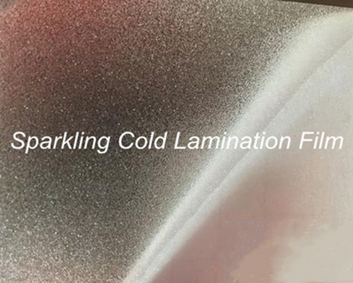 Yarı Şeffaf Sparkle Soğuk Laminasyon Filmi 0.5mm Glitter Soğuk Laminasyon Filmi