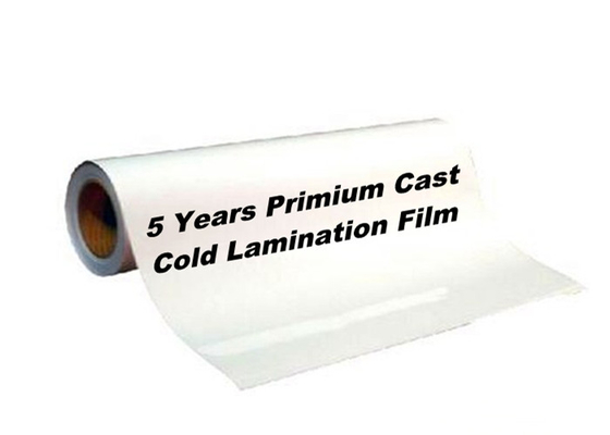 Grafik Koruma 1mm Döküm Vinil Soğuk Parlak Laminasyon Film Rulosu 5 Yıl Dayanıklılık
