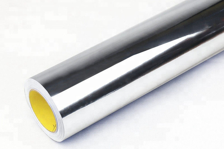 140gsm Ayna Krom Gümüş Vinil Araba Sargısı Hava Tahliyesi ısıya dayanıklı vinil sargı